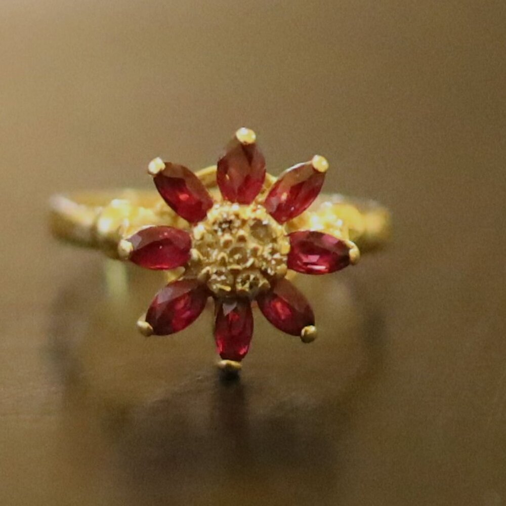 VINTAGE 14k RUBY AND DIAMOND RING